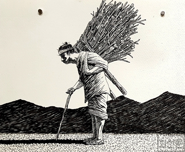 [크기변환]이덕영, 조용한 마을에 던져진 소문, 종이에 펜, 가변설치.jpeg